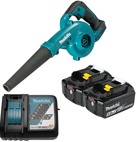 מפוח DUB182 + כולל 2 סוללות 5.0AH ומטען מתוצרת Makita מקיטה