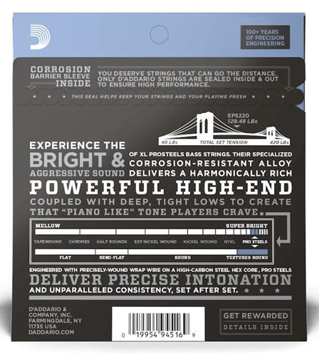 זוית נוספת D'Addario EPS220 Pro Steels