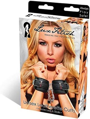 אזיק דמוי עור Lux Fetish -  Unsex Leatherette Cuffs 