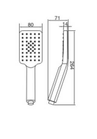 מקלח יד מדיסון גימור פחם 22131