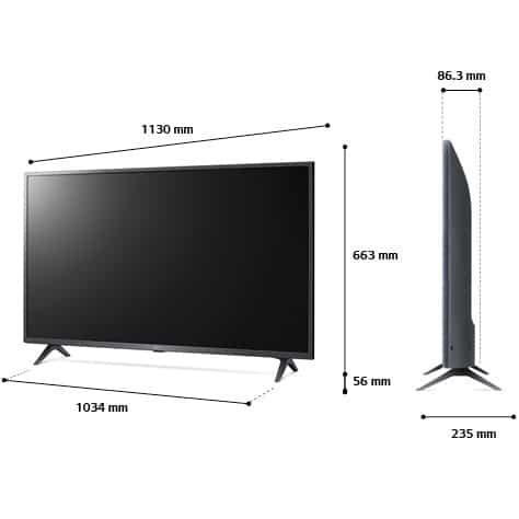 טלוויזיה חכמה LG בגודל 50 אינץ’ דגם 50UQ75006LG
