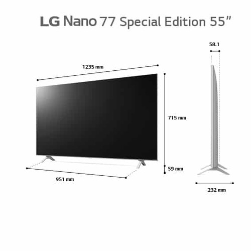 טלוויזיה חכמה NanoCell LG בגודל 55 אינץ’ דגם 55NANO776QA