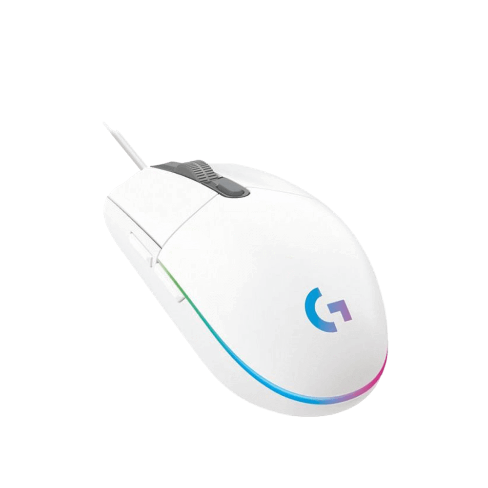 עכבר גיימינג חוטי LOGITECH G102 LIGHTSYNC - לבן