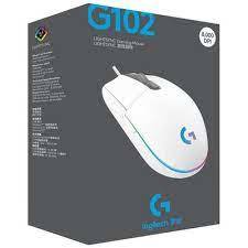 עכבר גיימינג חוטי LOGITECH G102 LIGHTSYNC - לבן