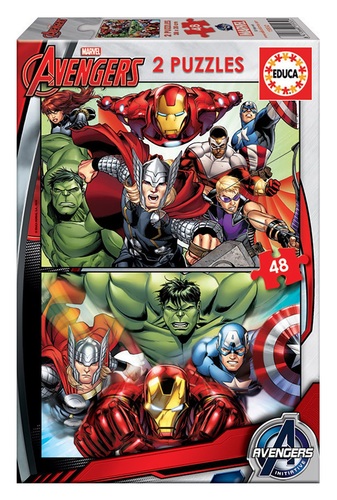 2 פאזלים לילדים 48 חלקים - Avengers הנוקמים