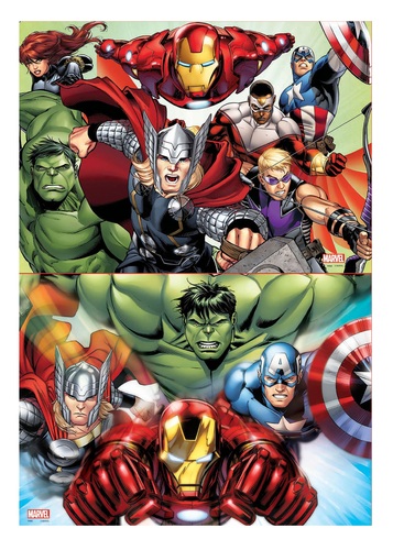 2 פאזלים לילדים 48 חלקים - Avengers הנוקמים