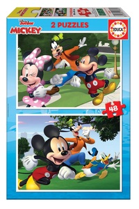 2 פאזלים לילדים 48 חלקים - מיקי מאוס וחברים