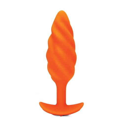 פלאג אנאלי רוטט רימינג למתחילות עם שלט רחוק swirl texture plug