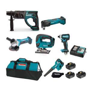סט ליתיום 6 כלים 18V מתוצרת DLX6106Q Makita