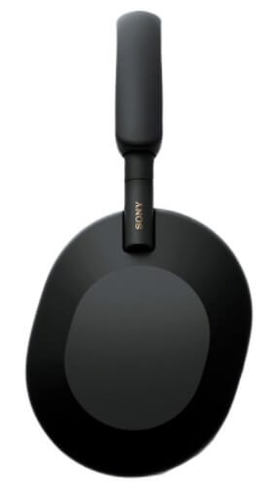 אוזניות אלחוטיות Sony WH-1000XM5 עם מיקרופון Bluetooth בצבע שחור