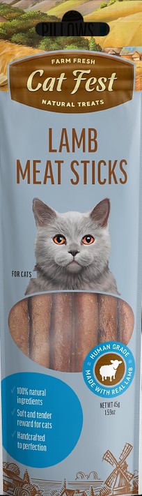 קט פיסט חטיף מקלות לחתול טעם כבש 45 גרם – Cat Fest