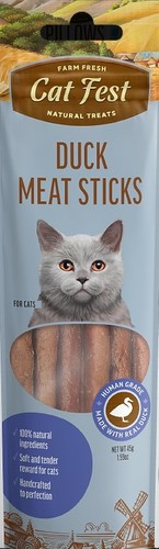 קט פיסט חטיף מקלות לחתול טעם ברווז 45 גרם – Cat Fest
