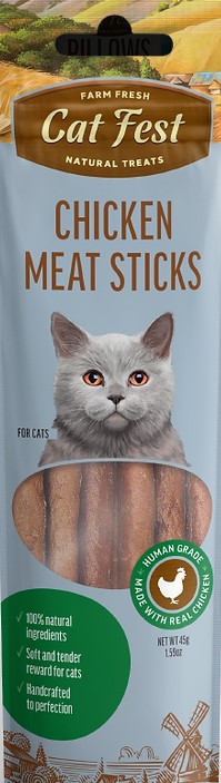 קט פיסט חטיף מקלות לחתול טעם עוף 45 גרם – Cat Fest