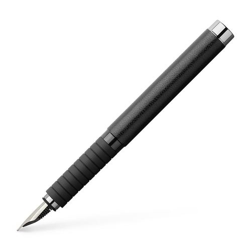 עט נובע יוקרתי מבית Faber Castell-שחור דמוי עור (F)