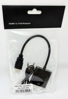 מתאם HDMI ל-VGA + כבל Audio