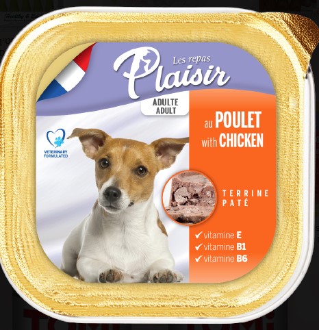 מעדן לכלב בטעם עוף פלזיר PLAISIR