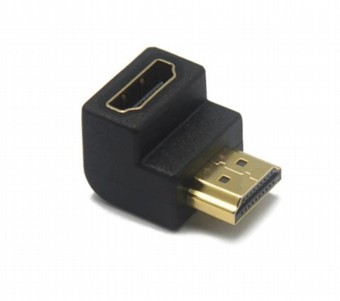 מתאם HDMI פינתי 90 מעלות - HDMI זכר - ל-HDMI נקבה - בשקית תלייה
