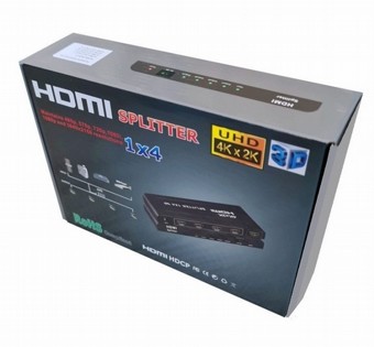 ממיר HDMI ל-4 - תומך באיכות 4K UHD - באריזה מהודרת