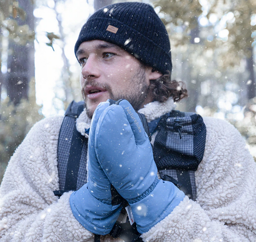 כפפות סקי אטומות למים לשלג ולקור 3 אצבעות  NATUREHIKE 3M SKI WATERPROOF