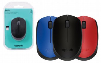 עכבר אלחוטי LogiTech דגם M171 (צבע כחול) - יבואן רשמי