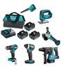 סט ליתיום 6 כלים 18V מתוצרת Makita DLX6124Q סט בראשלס