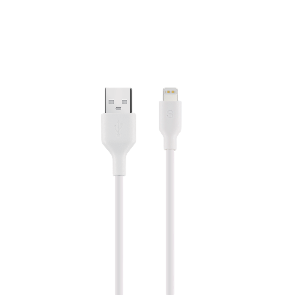 כבל SILVER LINE SPLC120 Lightning to USB 1.2M - לבן