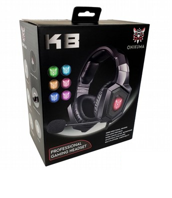 אוזניות גיימינג Onikuma K8 RGB ל-Xbox ,PS4 ומחשב