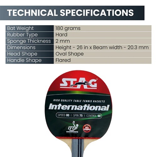 מחבט מקצועי לשולחן טניס שולחן -STAG-INTERNATIONAL