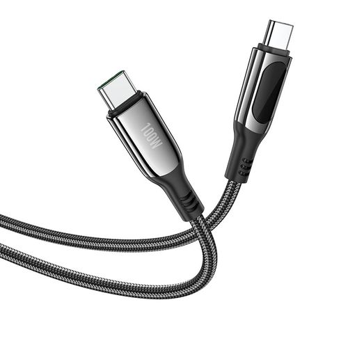 כבל טעינה וסינכרון עם תצוגה Hoco S51 Type-c to Type-c 100W 1.2m