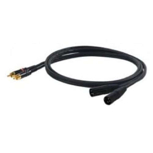 כבל Y באורך 3 מטר 2*RCA ל 2*XLRM מבית Proel