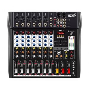 מיקסר 8 ערוצים DSP ואפקטים Italian Stage IS 2MIX8PRO
