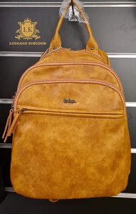 LEE COOPER תיק גב גדול לנשים דמוי עור מדהים ואופנתי עם כיס נגד גניבות