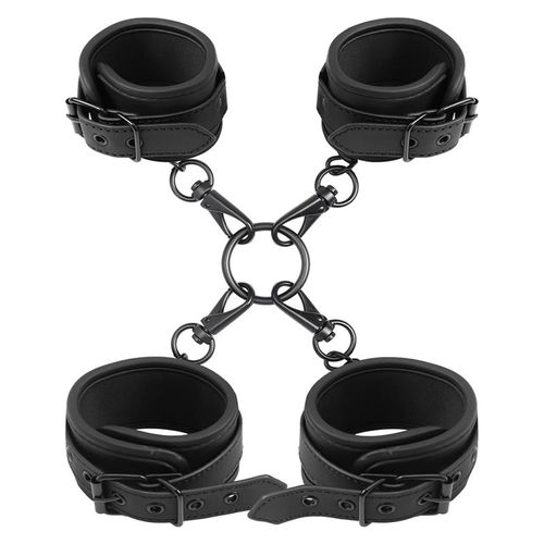 אזיקים ידים ורגליים דמוי עור טבעוני Intoyou - Wrist and Ankle Cuffs Set Vegan Leather