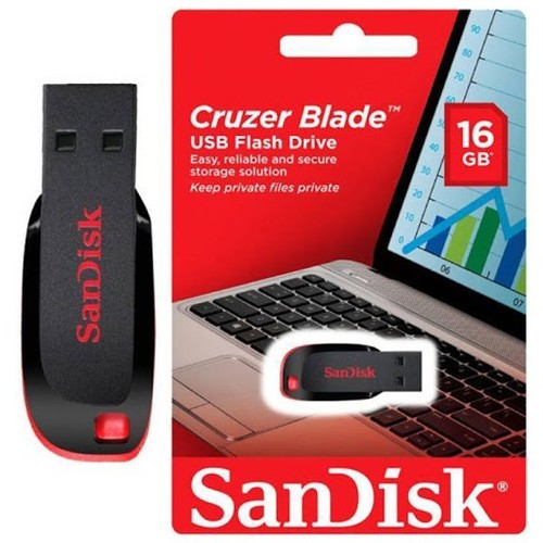 זכרון USB פלאש USB Flash Sandisk Cruzer Blade 16GB