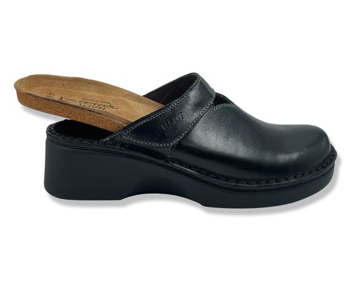 כפכפי נוחות טבע נאות נשים סגור קדימה רפידה נשלפת רחב שחור דגם ערד 