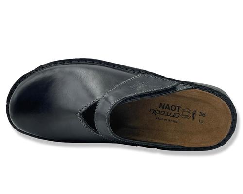 כפכפי נוחות טבע נאות נשים סגור קדימה רפידה נשלפת רחב שחור דגם ערד 