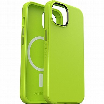 כיסוי ירוק ליים +OtterBox Symmetry לאייפון 14 ו-13 - הגנה קשיחה ודקה - עם טעינת Magsafe