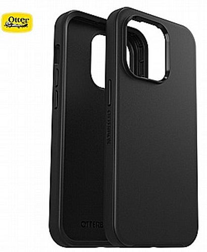 כיסוי שחור OtterBox Symmetry לאייפון 14 ו-13 - הגנה קשיחה ודקה