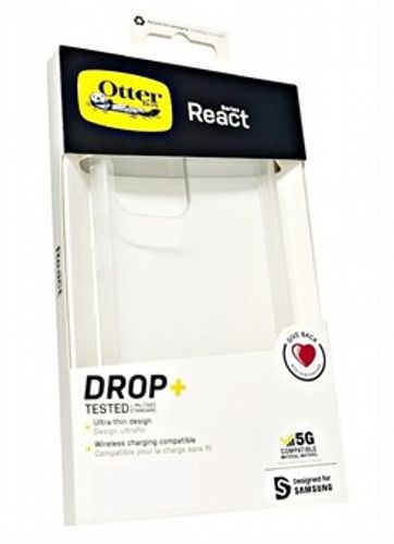 כיסוי מסגרת שחורה וגב שקוף OtterBox React לגלקסי S21 Plus - הגנה קשיחה ודקה