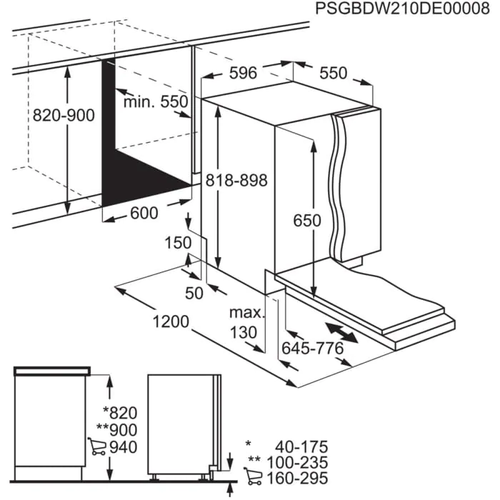מדיח כלים אינטגרלי מלא ZDLN6621 Zanussi זנוסי