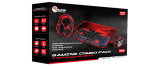 ערכת גיימינג Dragon Gaming Combo Pack שחור/אדום
