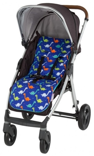 מזרן וריפודית לעגלה או טיולון Comfi-Cush במילוי ספוג זוכר ייחודי - דינוזאורים
