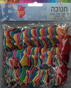 120 מדבקות סול כדים צבעוניים נצנצים
