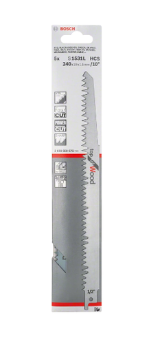 סט 5 מסוריות חרב לעץ עד 240 מ”מ Bosch S1531L