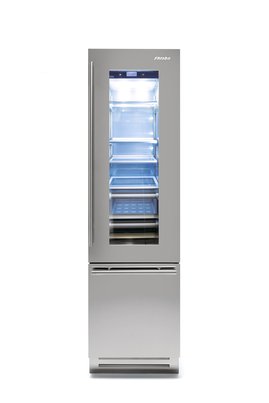 מקרר הפוך רוחב 60 ס"מ FHIABA דגם KS5990TGT דלת מקרר שקופה 
