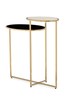  שולחן 2 קומות שחור לבן THE LIAISON SIDE TABLE