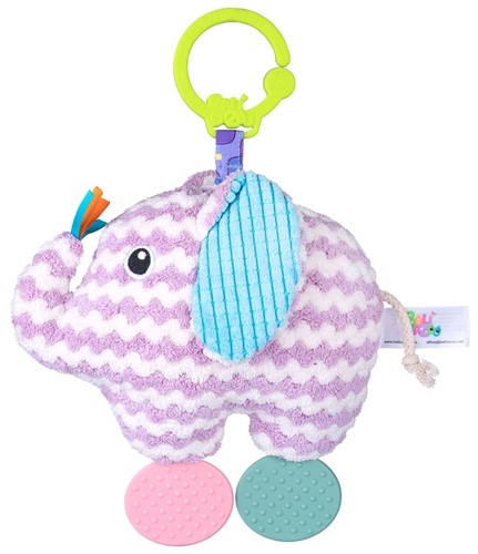 בובת פעילות סרוגה נתלית דו-צדדית עם 3 נשכנים - פיל