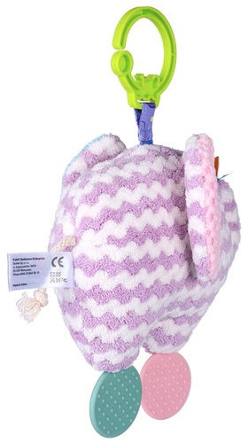 בובת פעילות סרוגה נתלית דו-צדדית עם 3 נשכנים - פיל