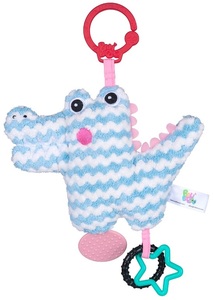 בובת פעילות סרוגה נתלית דו-צדדית עם 3 נשכנים - תנין