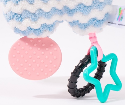 בובת פעילות סרוגה נתלית דו-צדדית עם 3 נשכנים - תנין